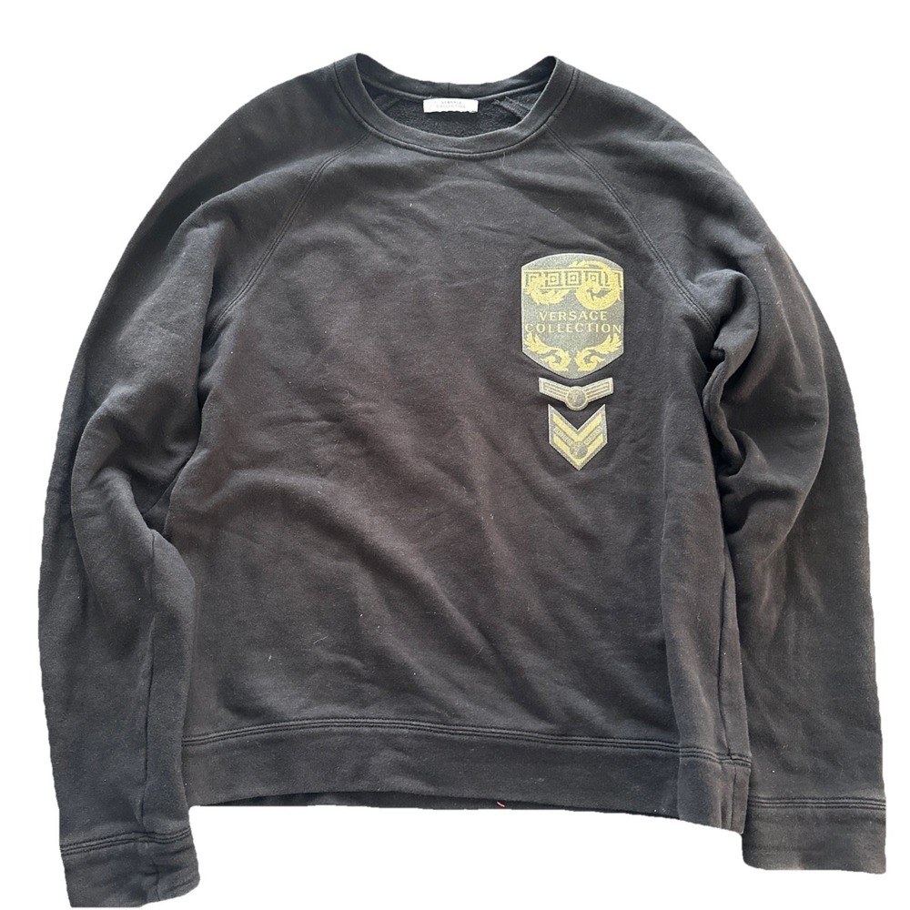 CLG Authentic Versace Black Sweatshirt Size Small Made In Italy